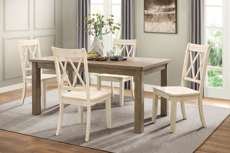 Janina Natural/White Dining Set - Gate FurnitureDining Room Set