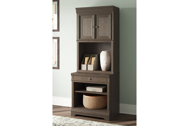 Janismore Weathered Gray Bookcase - Gate FurnitureBookcases