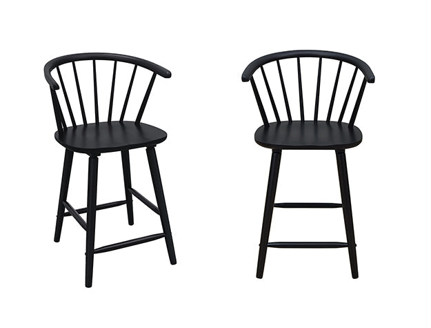 Janna Counter Height Stool-Black, Set of 2 - 2981BK-24