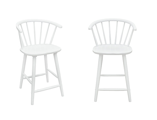 Janna Counter Height Stool-White, Set of 2 - 2981WH-24
