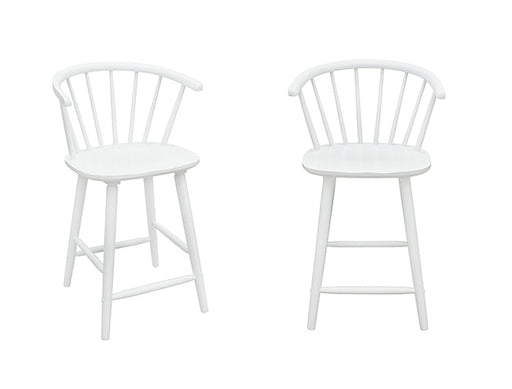 Janna Counter Height Stool-White, Set of 2 - 2981WH-24