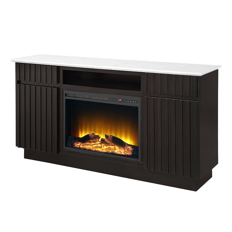 Jaramillo Server w/Natural Marble Top & Fireplace - DN02718