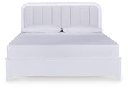 Jarlee White California King Upholstered Panel Bed - PCB392B5