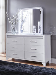 Jarlee White Dresser and Mirror - PCB392B1
