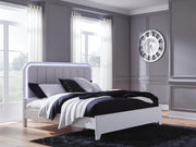 Jarlee White King Upholstered Panel Bed - PCB392B4
