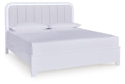 Jarlee White King Upholstered Panel Bed - PCB392B4