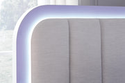 Jarlee White King Upholstered Panel Bed - PCB392B4