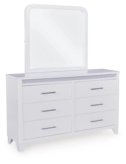 Jarlee White Queen Upholstered Panel Bed - PCB392B2