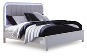 Jarlee White Queen Upholstered Panel Bed - PCB392B2