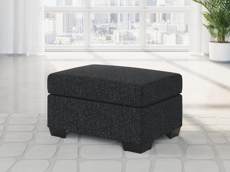 Jasmine Peaks Coal Ottoman - 2890414