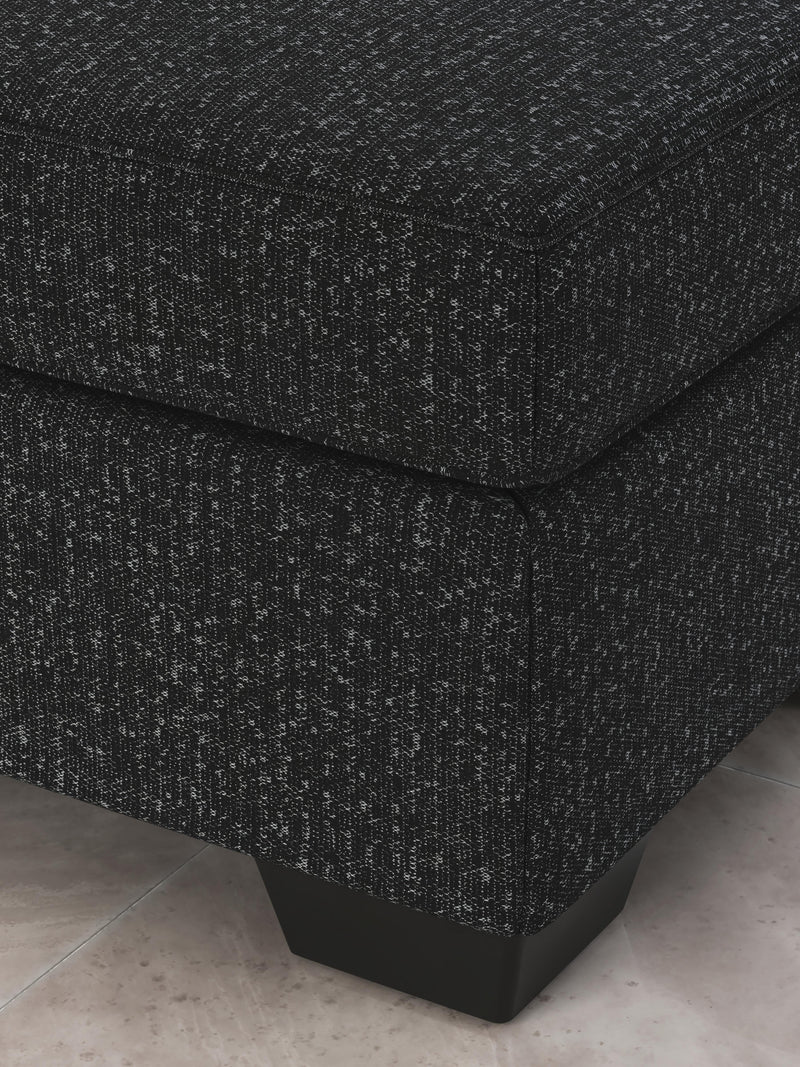 Jasmine Peaks Coal Ottoman - 2890414