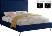 Jasmine Velvet King Bed Blue - Gate FurnitureKing Bed