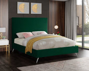 Jasmine Velvet Queen Bed Green - Gate FurnitureQueen Bed
