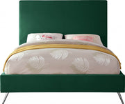 Jasmine Velvet Queen Bed Green - Gate FurnitureQueen Bed