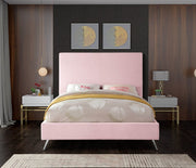 Jasmine Velvet Queen Bed Pink - Gate FurnitureQueen Bed