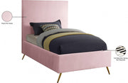 Jasmine Velvet Twin Bed Pink - Gate FurnitureTwin Bed