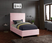 Jasmine Velvet Twin Bed Pink - Gate FurnitureTwin Bed