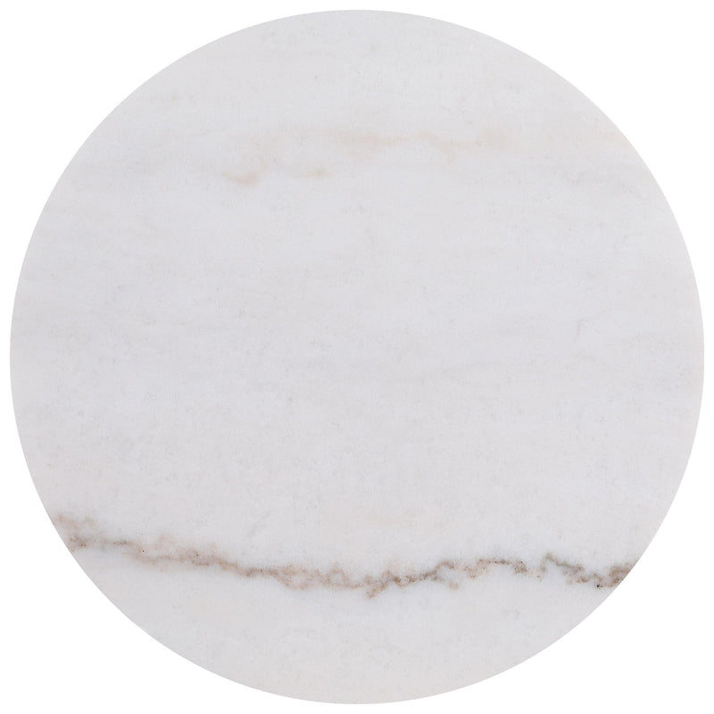 Jason 3-piece Round White Marble Coffee Table Set Honey Brown - 712418-S3