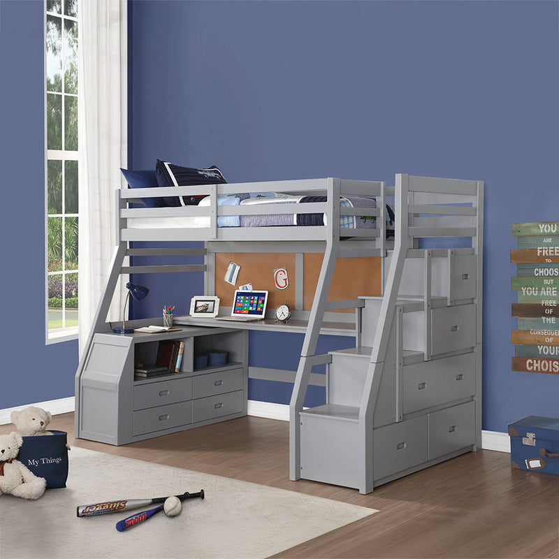 Jason II Twin Loft Bed W/Storage - 37445