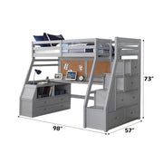 Jason II Twin Loft Bed W/Storage - 37445
