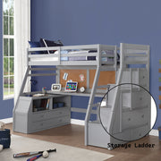 Jason II Twin Loft Bed W/Storage - 37445