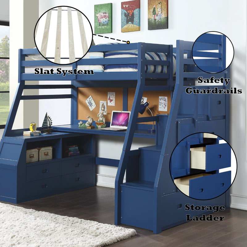 Jason II Twin Loft Bed W/Storage - 37455