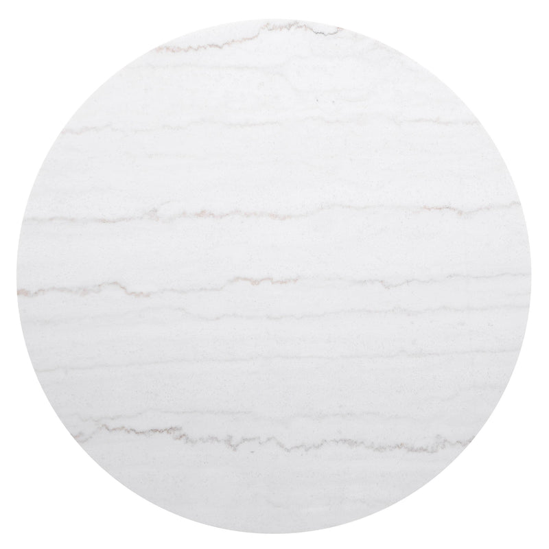 Jason Round White Marble Top Coffee Table Charcoal - 710418