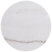 Jason Round White Marble Top Side End Table Honey Brown - 712417