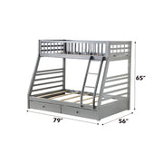 Jason Twin/Full Bunk Bed W/Storage - 37840