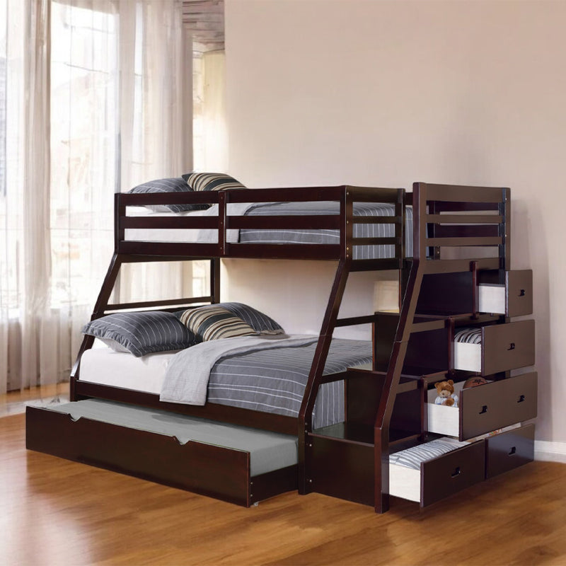 Jason Twin/Full Bunk Bed W/Trundle & Storage - 37015
