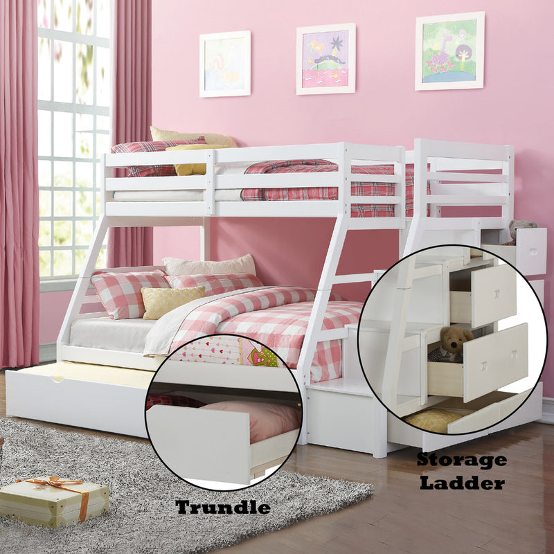 Jason Twin/Full Bunk Bed W/Trundle & Storage - 37105
