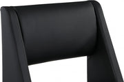 Jayce Vegan Leather Upholstered Dining Chair in Black, Set of 2 - 845Black-C