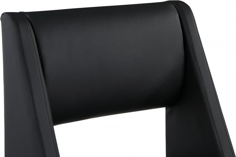 Jayce Vegan Leather Upholstered Dining Chair in Black, Set of 2 - 845Black-C