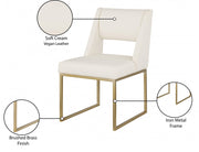 Jayce Vegan Leather Upholstered Dining Chair in Cream, Set of 2 - 845Cream-C