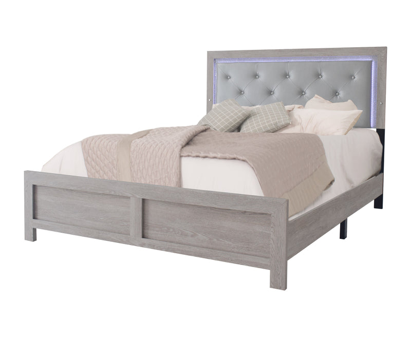 Jaylen Cream LED Panel Bedroom Set - Gate FurnitureBedroom Set