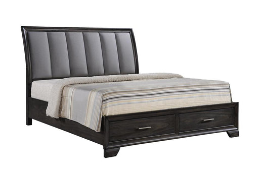 Jaymes Gray King Storage Platform Bed - Gate FurnitureKing Bed