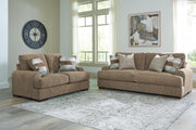 Jayne Park Sofa and Loveseat in Pecan - PKG024781