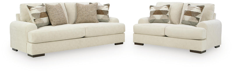 Jayne Park Sofa and Loveseat in Sand - PKG024786