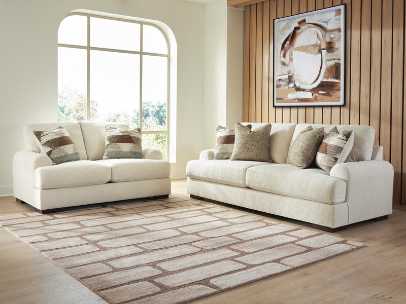 Jayne Park Sofa and Loveseat in Sand - PKG024786