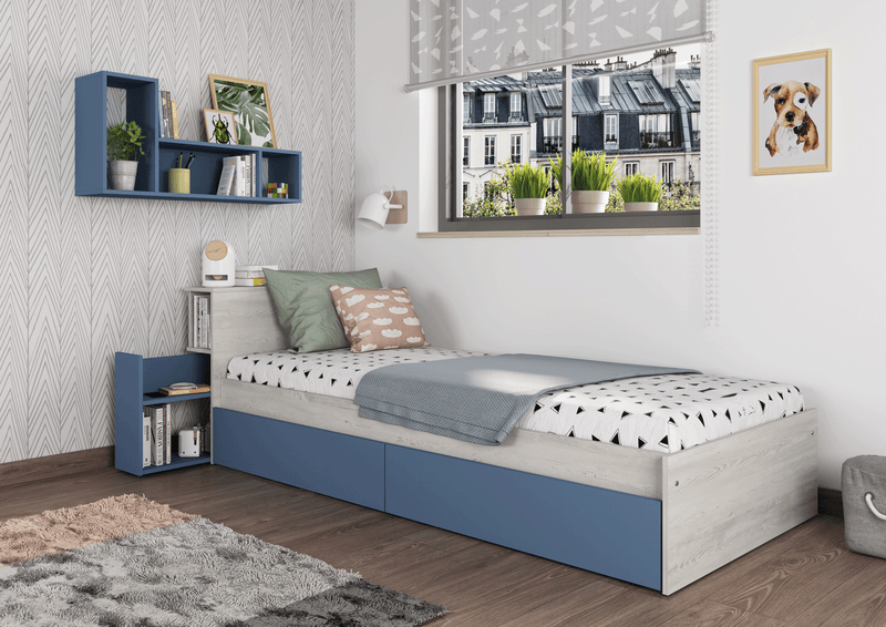 Jazz Kids Bedroom Oak Blue SET - p13684