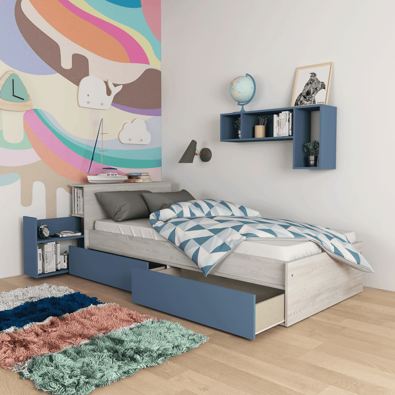 Jazz Kids Bedroom Oak Blue SET - p13684