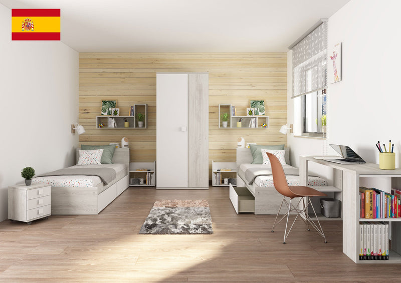 Jazz Kids Bedroom Oak White SET - p13385