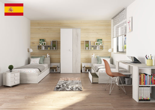 Jazz Kids Bedroom Oak White SET - p13385
