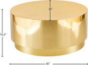 Jazzy Stainless Steel Coffee Table in Gold - 281-C