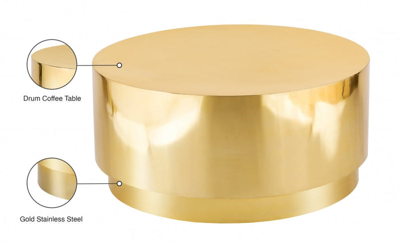 Jazzy Stainless Steel Coffee Table in Gold - 281-C