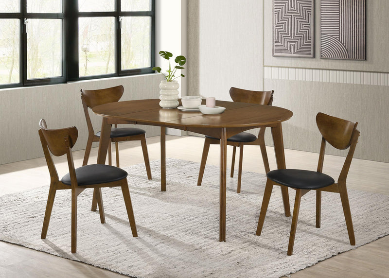 Jedda 5-piece Oval Dining Table Set Dark Walnut - 105361-S5