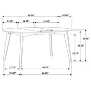 Jedda 5-piece Oval Dining Table Set Dark Walnut - 105361-S5