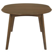 Jedda Oval 60-inch Extension Leaf Dining Table Dark Walnut - 105361
