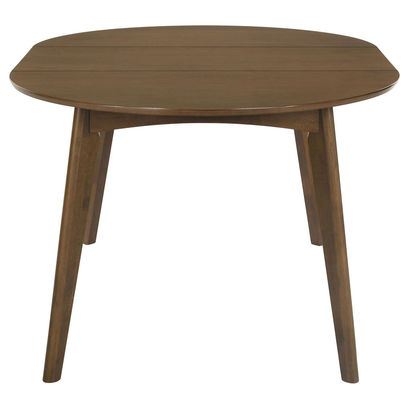 Jedda Oval 60-inch Extension Leaf Dining Table Dark Walnut - 105361