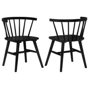 Jeffries Windsor Wood Dining Side Chair Black (Set of 2) - 107202BLK